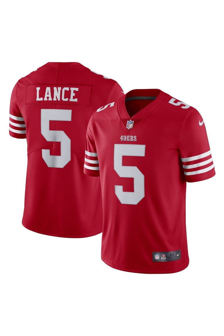 Men's Nike Trey Lance Scarlet San Francisco 49ers Vapor Limited Jersey, Main, color, Scarlet