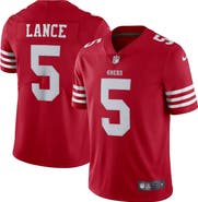 Nike Men's Nike Trey Lance Scarlet San Francisco 49ers Vapor Limited Jersey