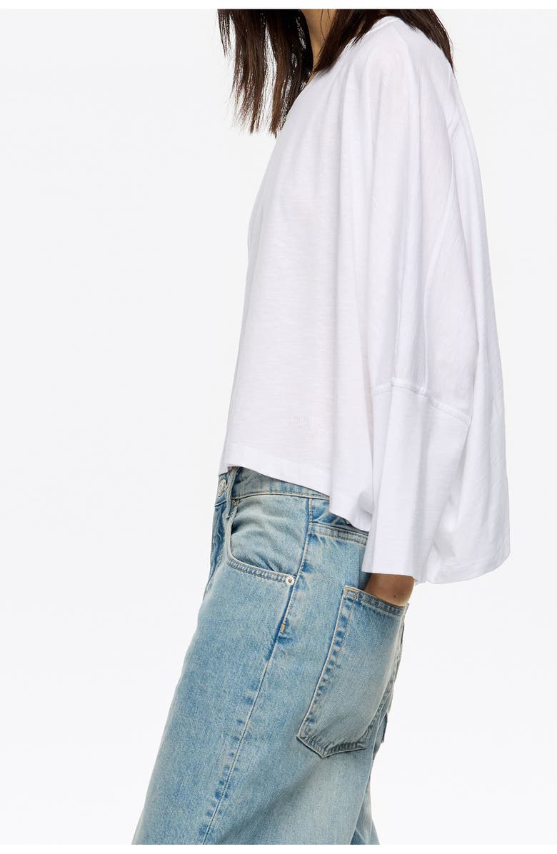Bimba y Lola Oversize Cotton Shirt, Alternate, color, White