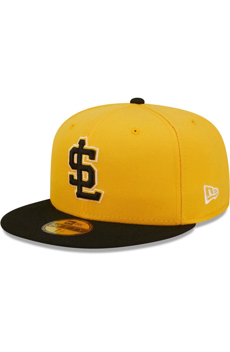 New Era Men's New Era Gold Salt Lake Bees Authentic Collection 59FIFTY Fitted Hat, Alternate, color, 