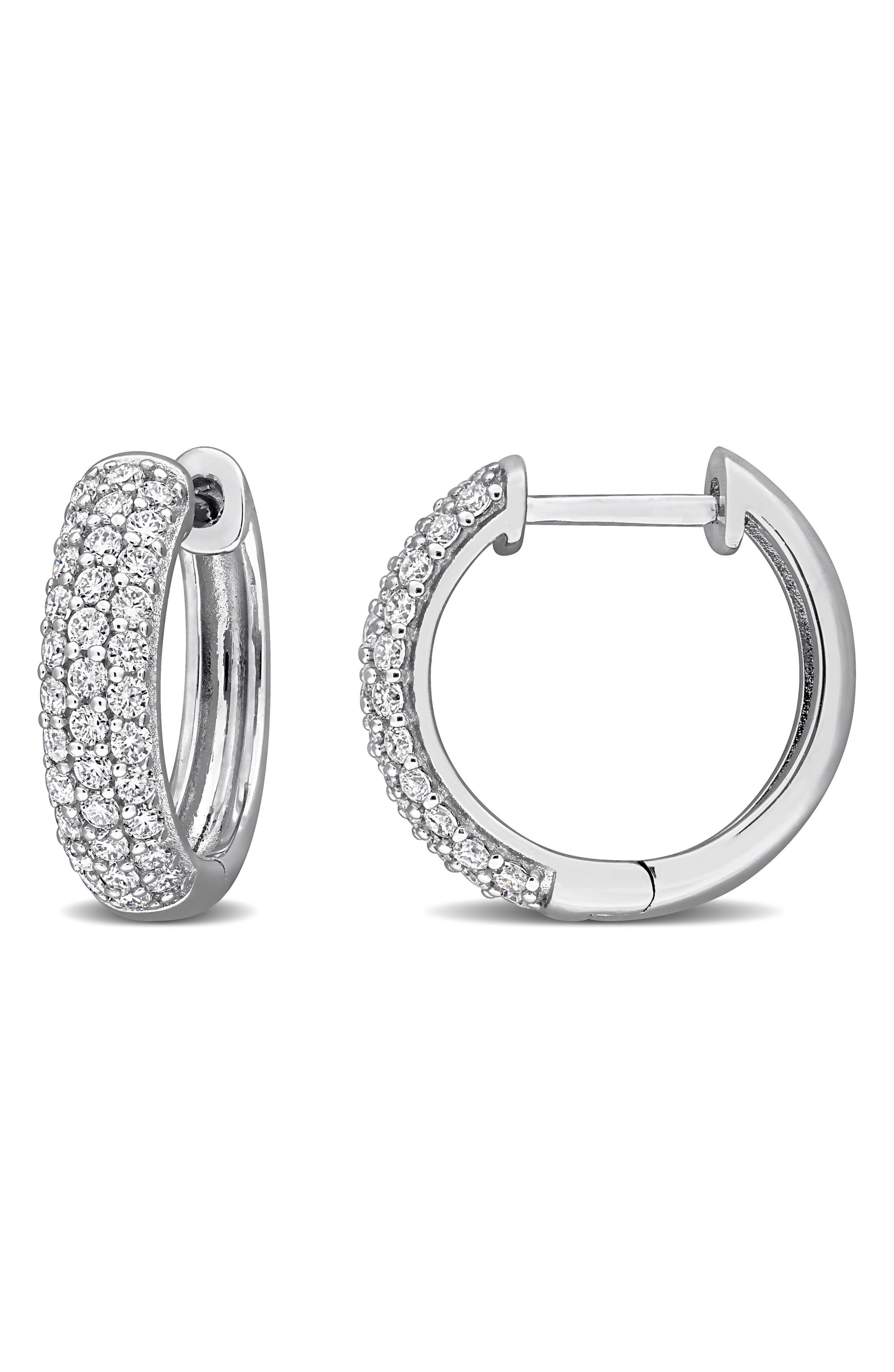 Moissanite Hoop Earrings