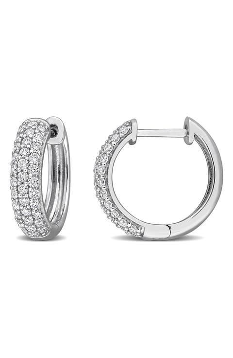 Moissanite Hoop Earrings