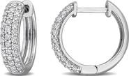 DELMAR Moissanite Hoop Earrings