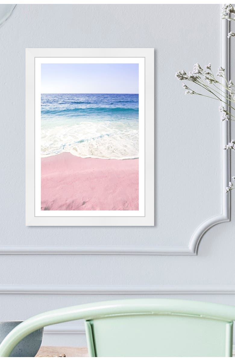 Wynwood Studio Unicorn Sand Pink Nautical & Coastal Framed Wall Art, Alternate, color, Pink