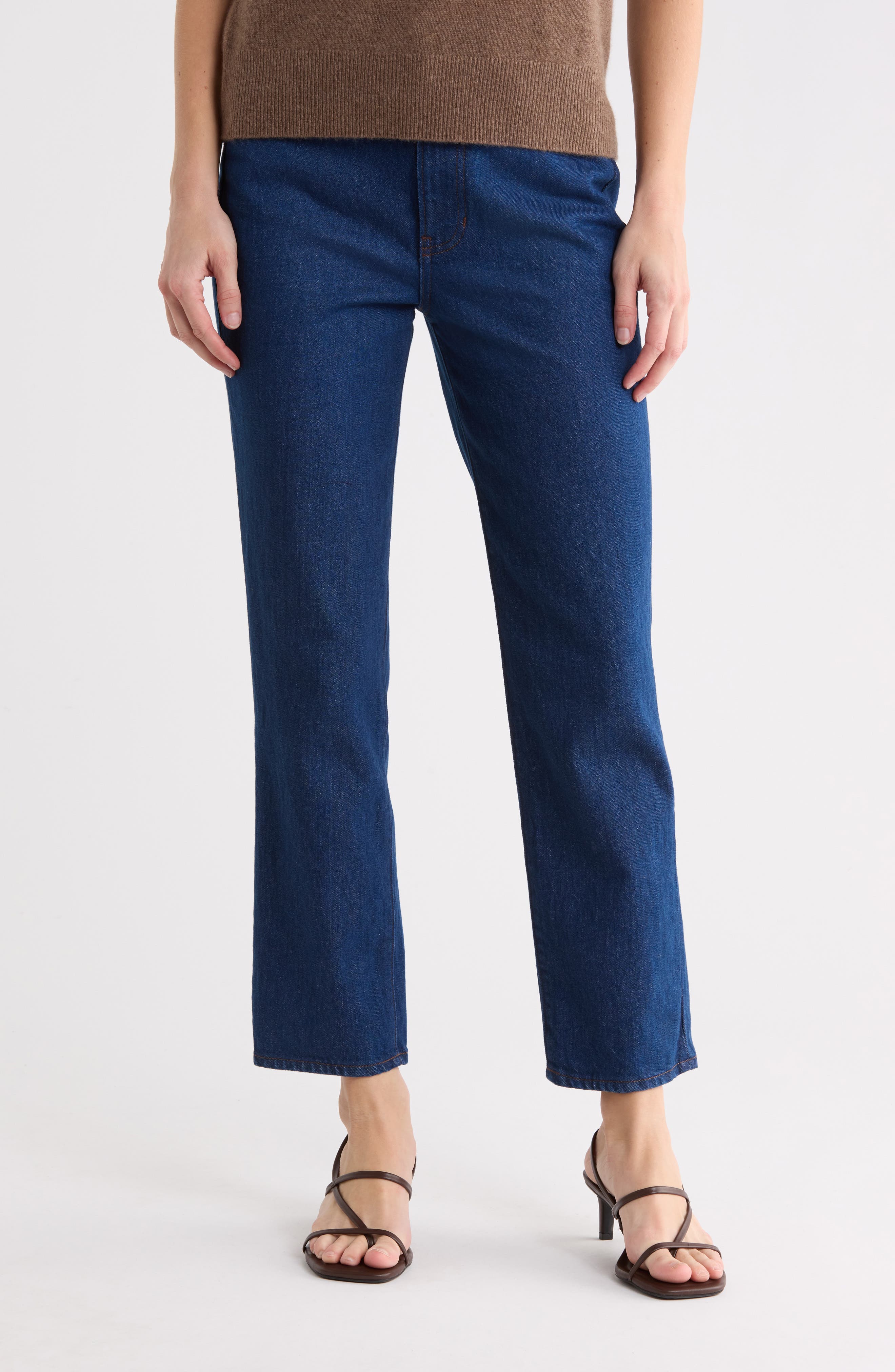 Joey High Waist Ankle Straight Leg Jeans