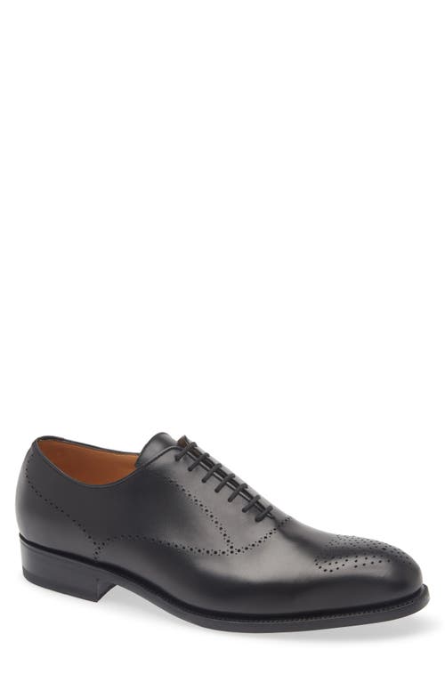 Jm Weston Savile Perforated Wholecut Oxford In Black