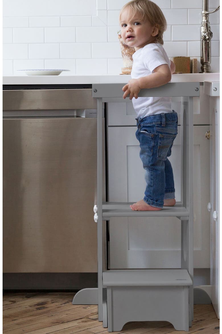 Explore & Store Learning Tower® Toddler Step Stool, Alternate, color, SILVER DROP