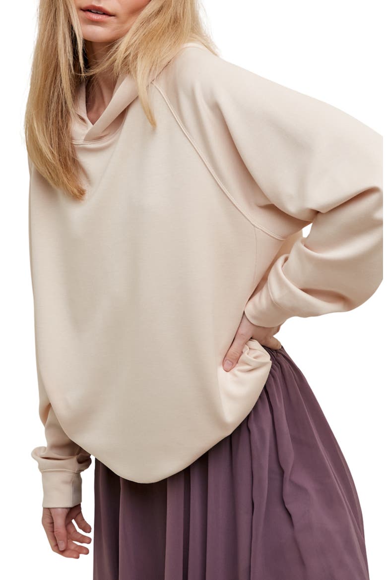 Oversize Pullover Hoodie, Main, color, BONE