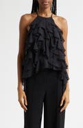 Cinq à Sept Iska Ruffle Sleeveless Top