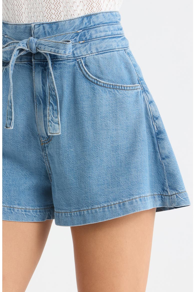 Mathilda Paperbag Waist Denim Shorts, Alternate, color, ROSECRANS