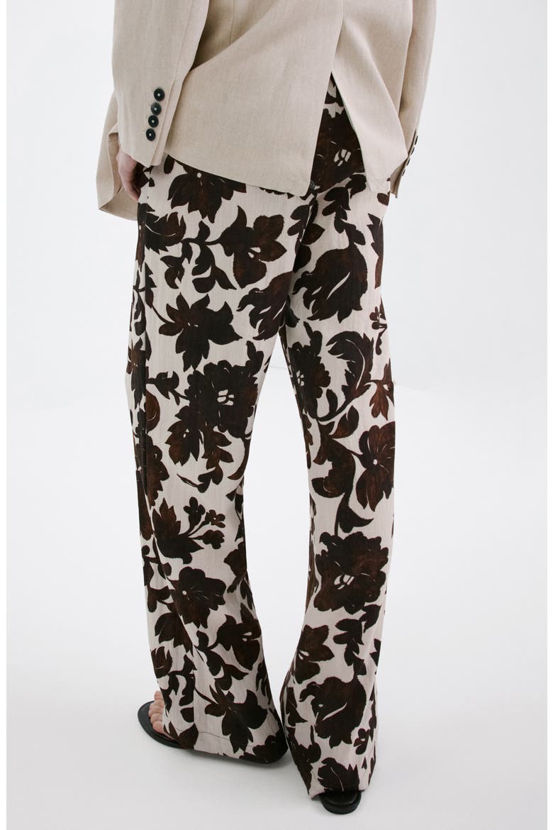 Floral Pants, Alternate, color, BROWN