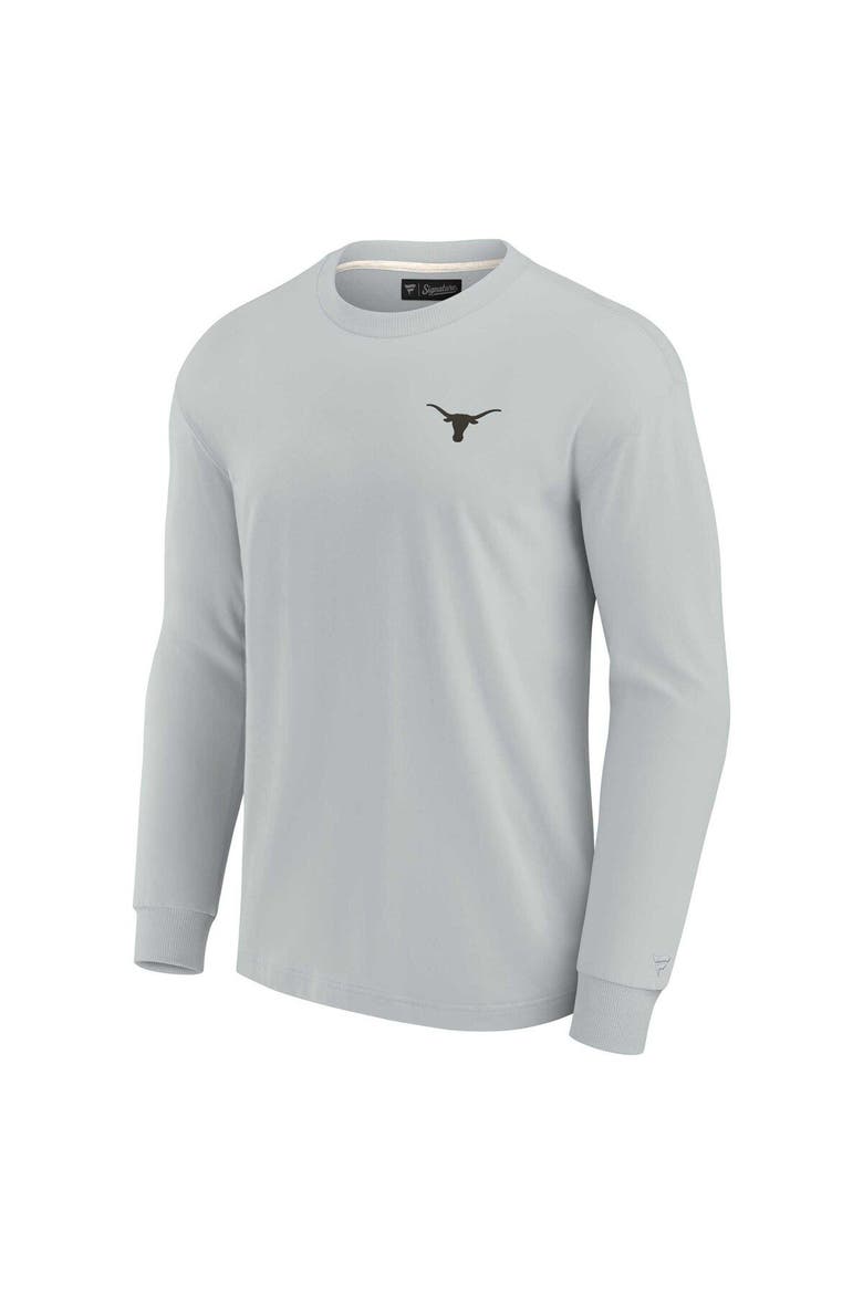 Unisex Fanatics Signature Gray Texas Longhorns Elements Super Soft Long Sleeve T-Shirt, Alternate, color, Gray