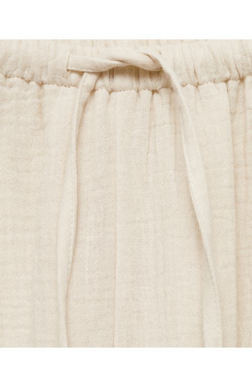 Mango Cotton Wide Leg Pajama Pants