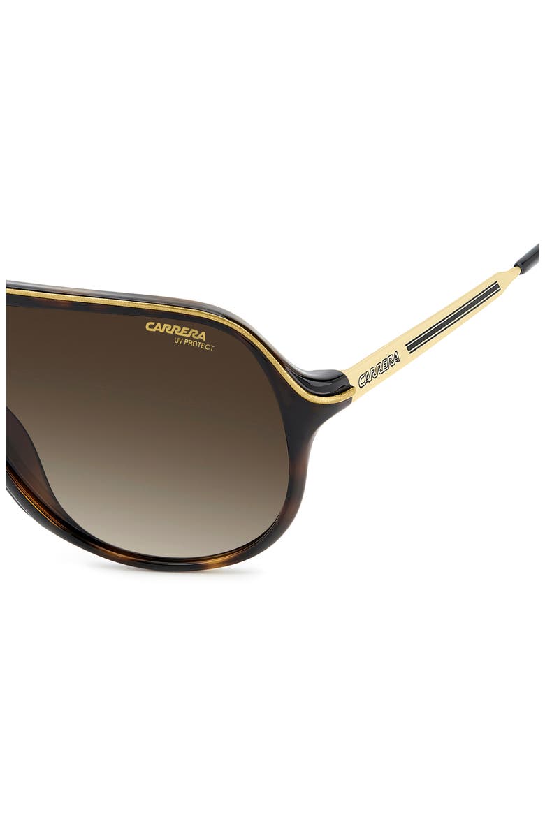 Safari 62mm Oversize Gradient Rectangular Sunglasses, Alternate, color, HAVANA/ BROWN SF