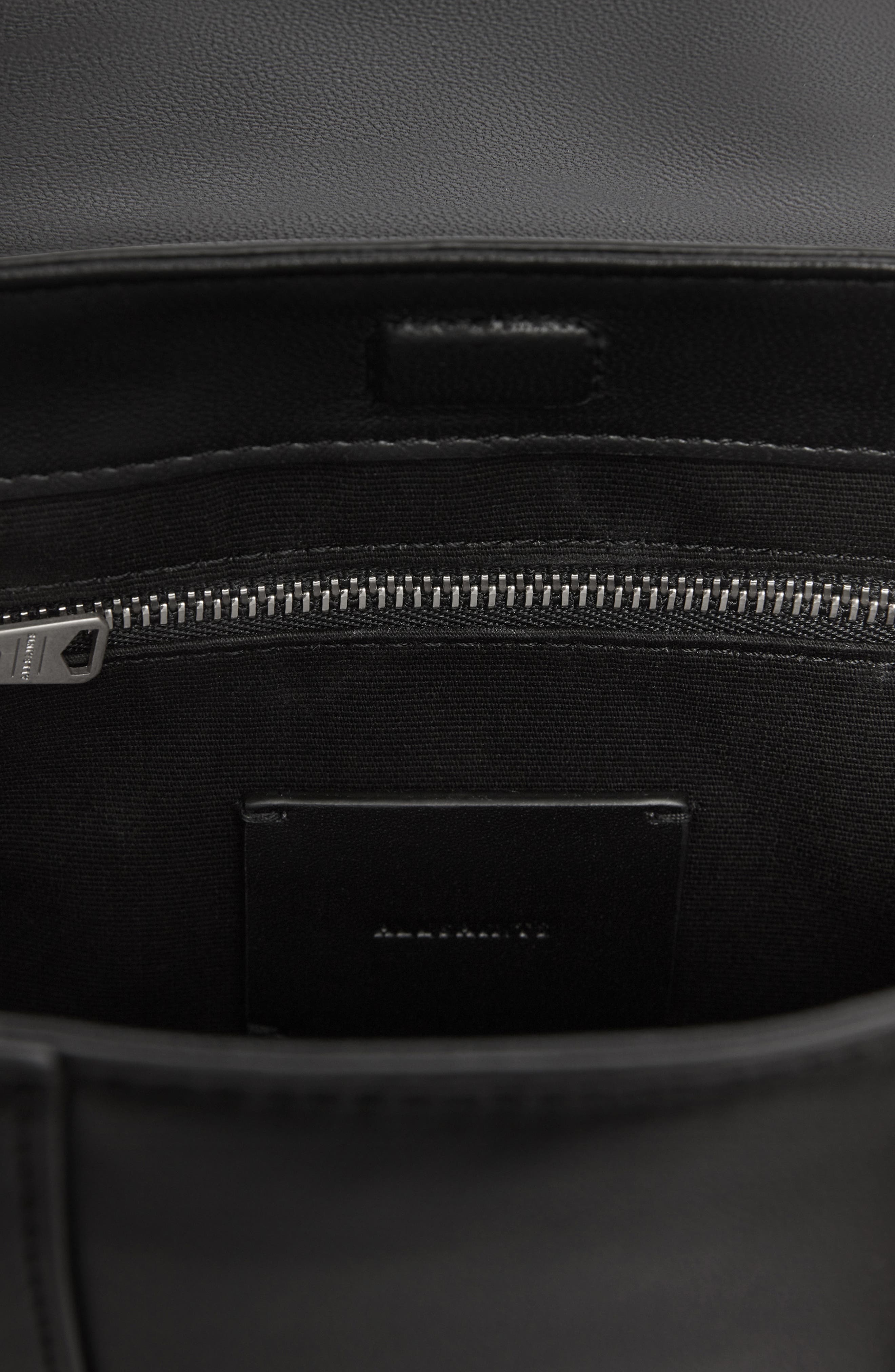 AllSaints Fin Mini Leather Convertible Backpack, Alternate, color, 