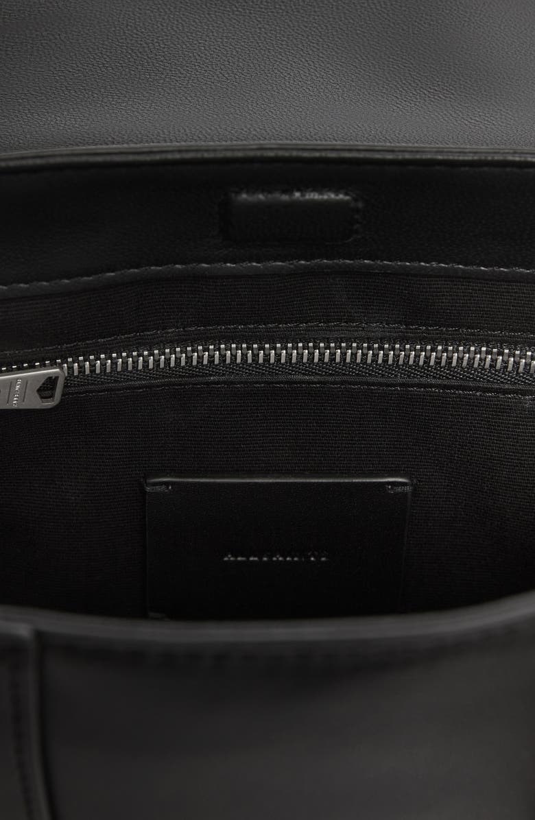 AllSaints Fin Mini Leather Convertible Backpack, Alternate, color,