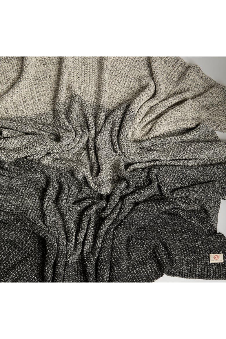 Zac Organic Cotton Throw Blanket, Alternate, color, Dark grey