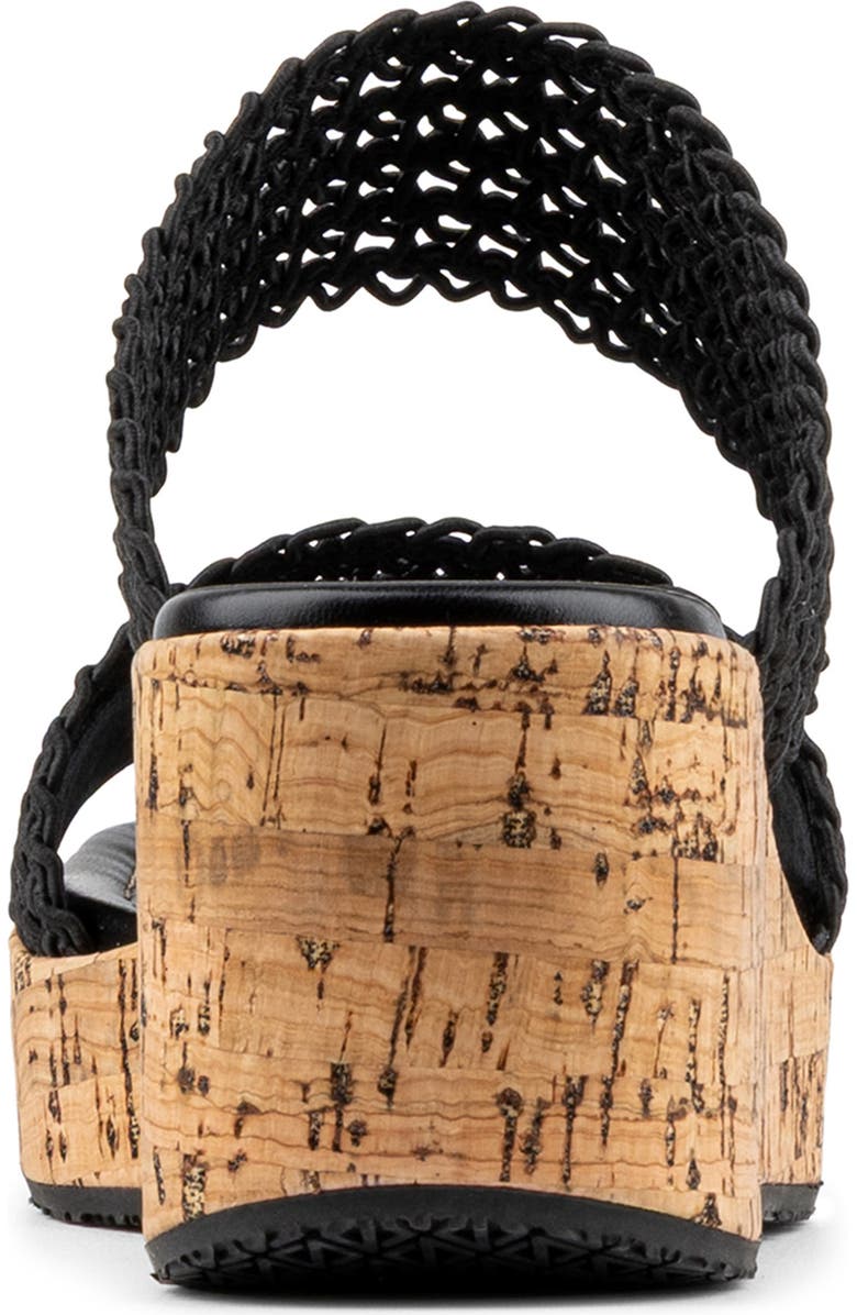 Donald Pliner Platform Wedge Sandal, Alternate, color, Black