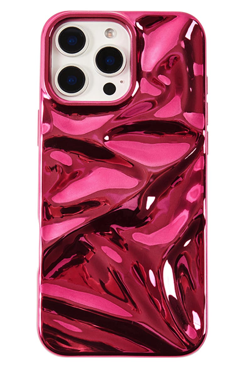 Fuchsia Crinkle iPhone 16 Pro Max Case, Main, color, FUCHSIA