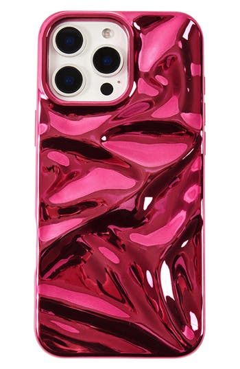 Auramma Fuchsia Crinkle Iphone 16 Pro Max Case In Fuchsia