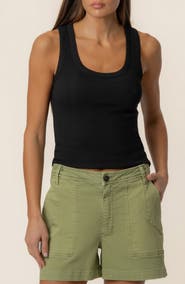 KUT from the Kloth Anastasia Stretch Cotton Blend Rib Tank