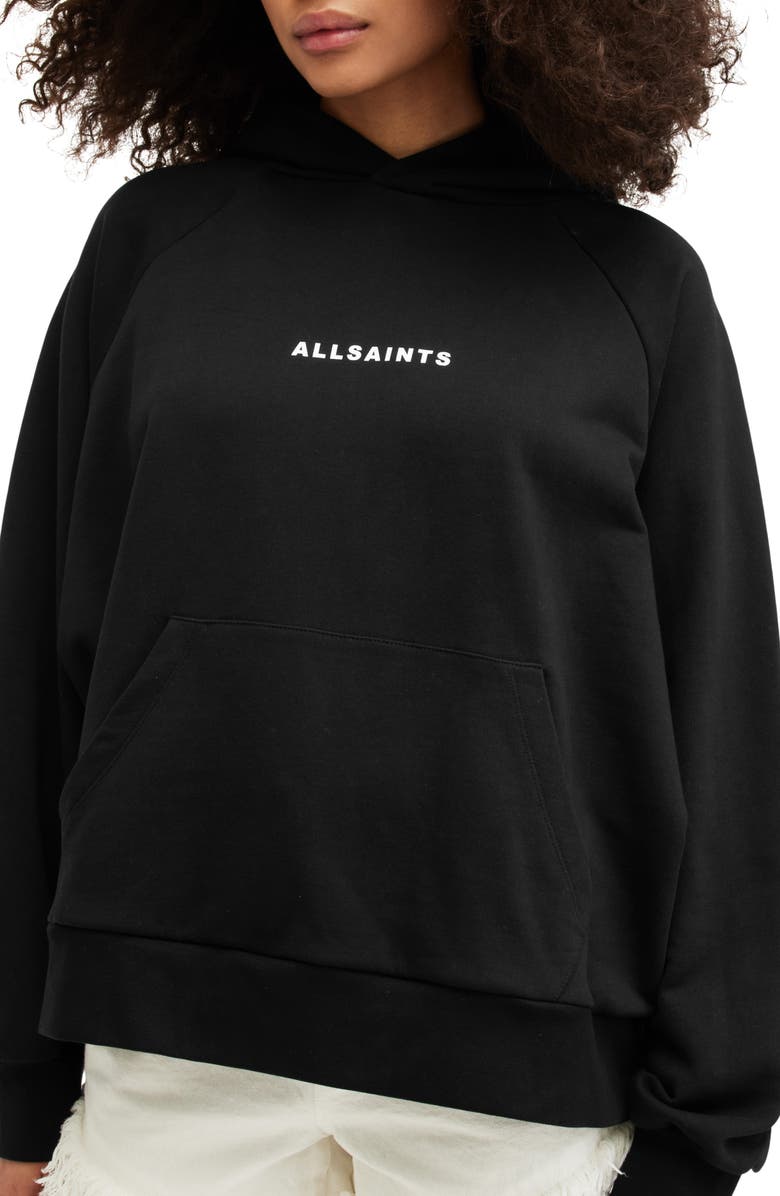 AllSaints Tour Talon Logo Graphic Hoodie, Main, color, 