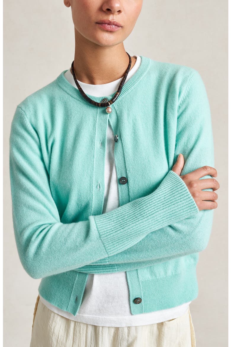 Solid Lean Lines Cardigan, Main, color, Aqua
