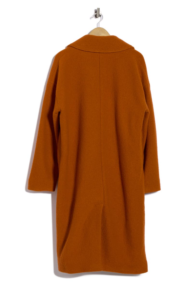 Blyth Double Breasted Wool Coat, Alternate, color, BURNT ORANGE/ HESSIAN TARTAN