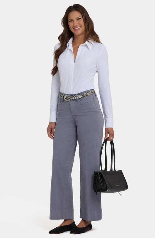 Nydj Teresa Mid Rise Wide Leg Ankle Jeans In Tavern In Brown