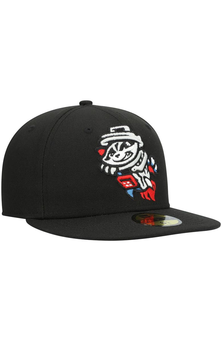 New Era Men's New Era Black Rocket City Trash Pandas Authentic Collection Team Alternate 59FIFTY Fitted Hat, Alternate, color,