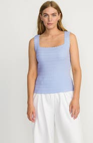 Lands' End High Retention Square Neck Tank Sweater