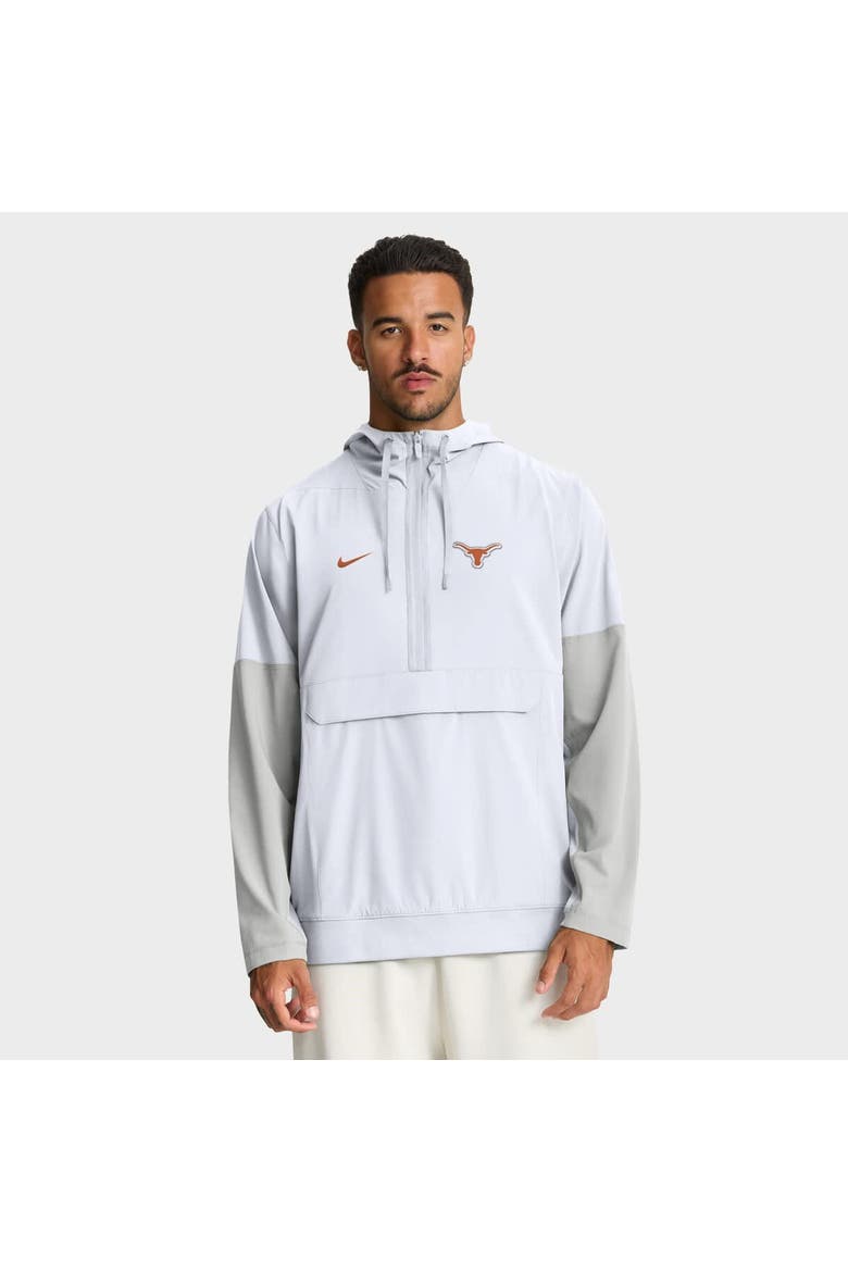 Men's Nike White Texas Longhorns Anorak Half-Zip Hoodie Jacket, Main, color, White