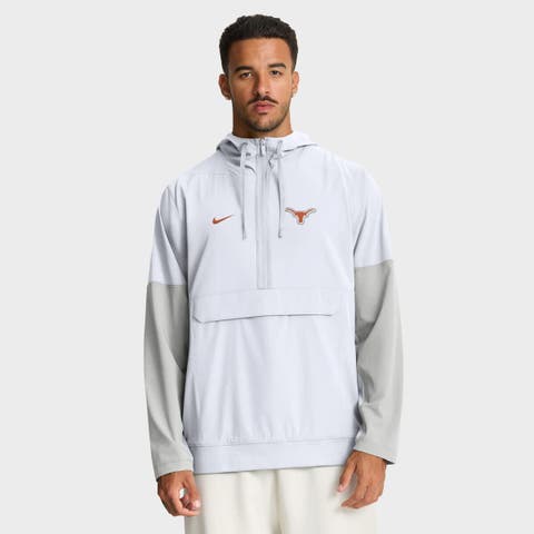 Men's Nike White Texas Longhorns Anorak Half-Zip Hoodie Jacket