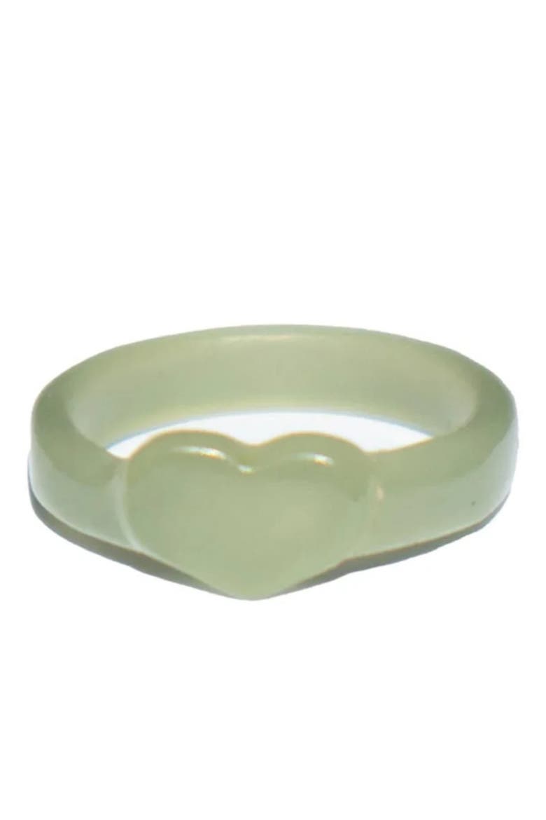 Heart Jade ring, Main, color, Light green