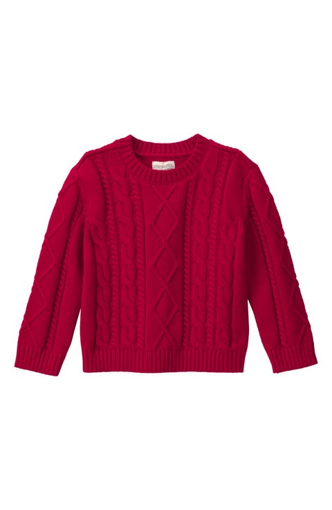 Kids' Organic Cotton Cable Knit Sweater