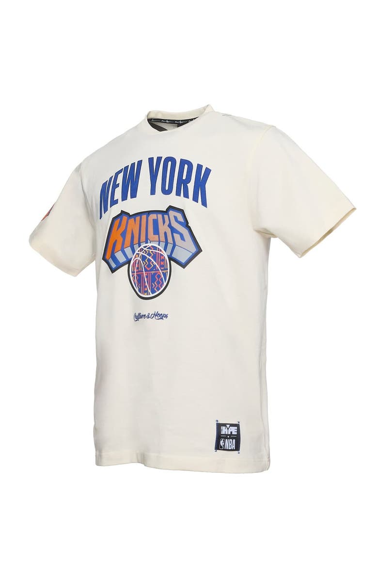 Two Hype Men's NBA x Two Hype  Cream New York Knicks Culture & Hoops Collection Premium T-Shirt, Alternate, color, 