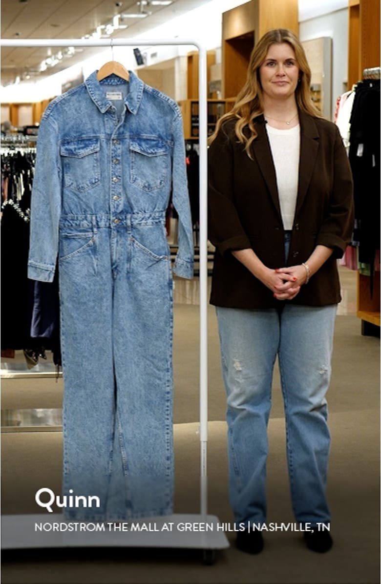 Touch the Sky Long Sleeve Denim Jumpsuit, sales video thumbnail