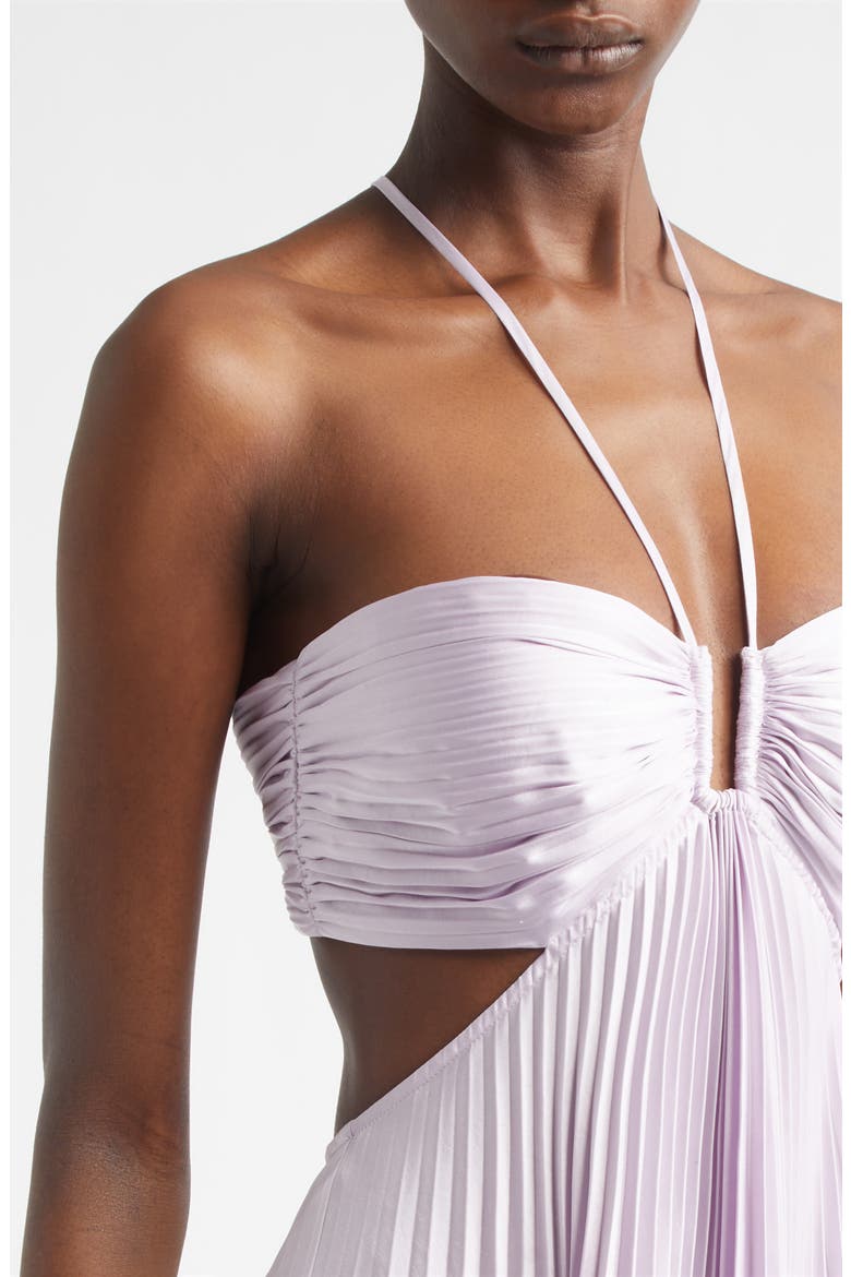 Moira Pleated Cutout Maxi Dress, Alternate, color, LILAC