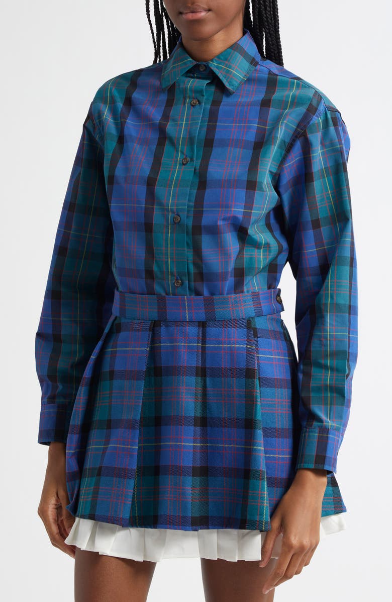 Melody Ehsani Gwen Button-Up Shirt with Tie, Alternate, color,