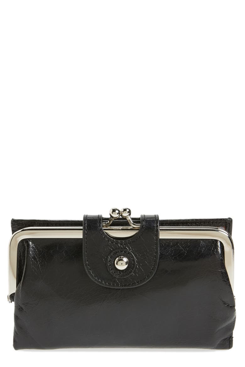 'Alice' Leather Wallet, Main, color, BLACK