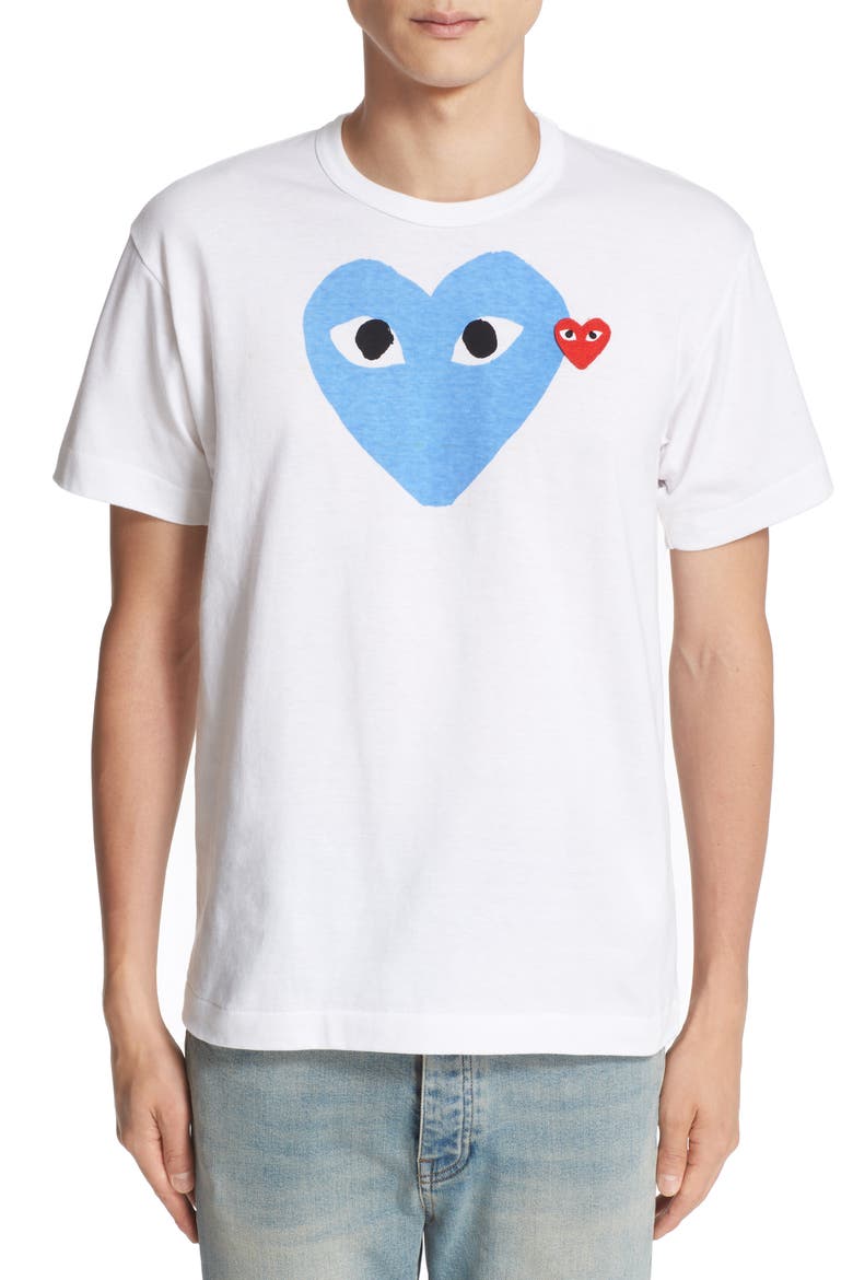 Heart Graphic Tee, Main, color, WHITE