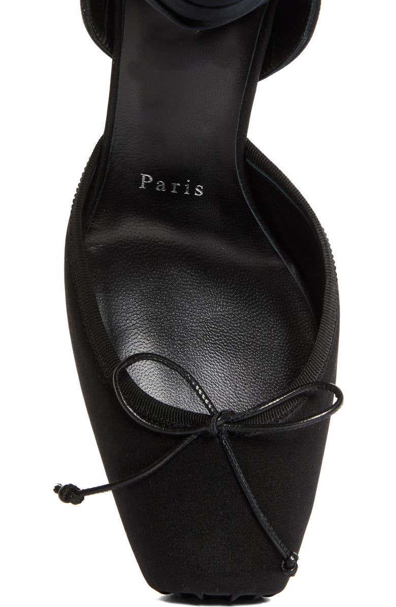 Christian Louboutin Cassia Lace-Up Slingback Pump, Alternate, color, Black/ Black