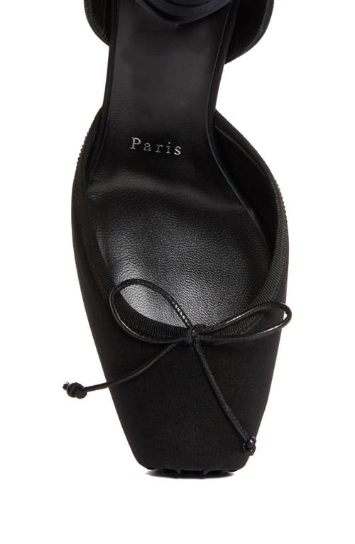 Christian Louboutin Cassia Lace-up Slingback Pump In Black