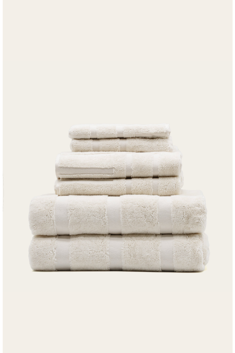 Capri 6-Piece Standard Towel Set, Main, color, Ecru