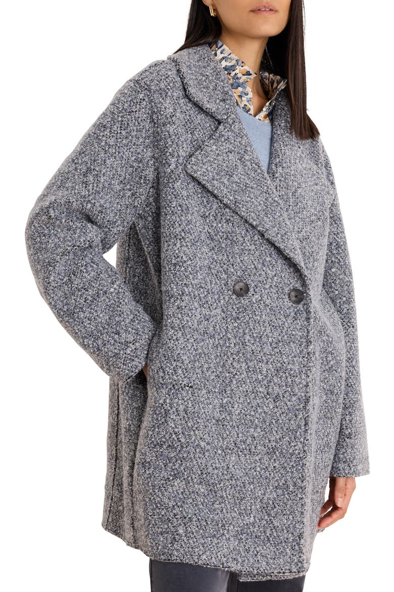 Mixed Bouclé Knit Jacket, Alternate, color, BLUE MIX