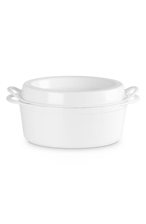 Le Creuset Enamel Cast Iron Doufeu In White