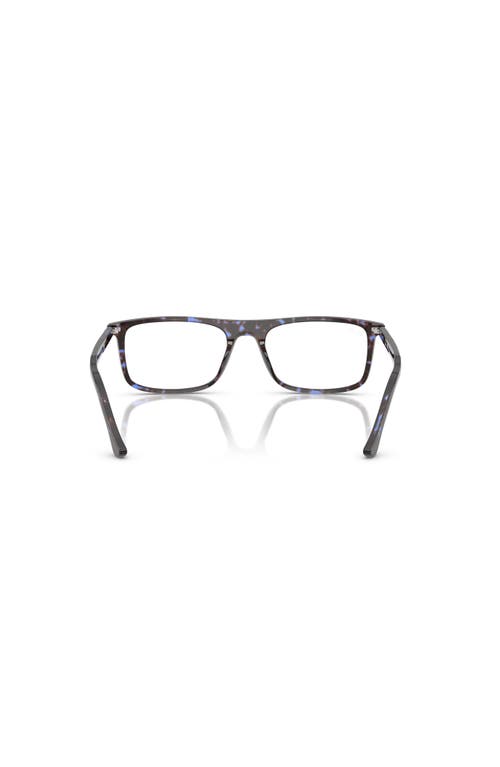 Ray Ban Ray-ban 55mm Rectangle Optical Glasses In Brown