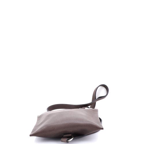 Pre-owned Hermes Hermes Pochenplus Sling Wallet Leather In Brown