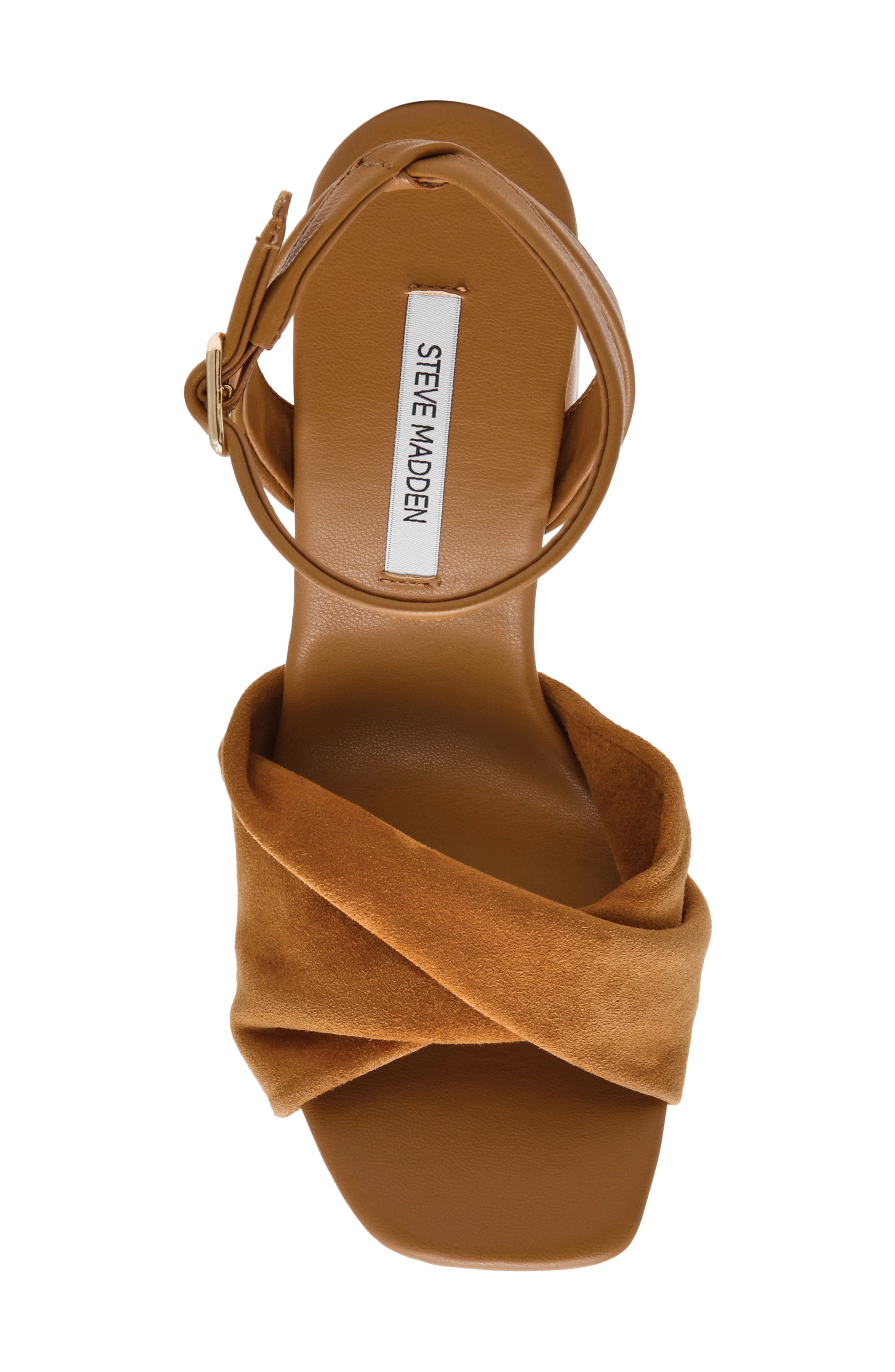 Steve Madden Mandy Ankle Strap Sandal, Alternate, color, Chestnut Suede