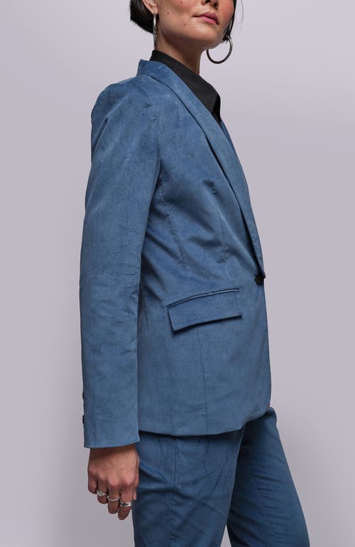Wildfang The Empower Velveteen Tux Blazer In Blue